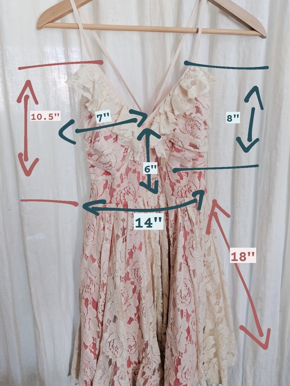 Ivory Lace Ruffle Dress - Picture 4 of 4